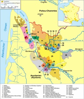 Carte du vignoble de Bordeaux • Vinee.io